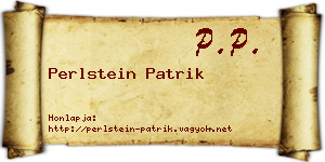 Perlstein Patrik névjegykártya