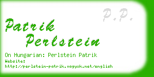 patrik perlstein business card